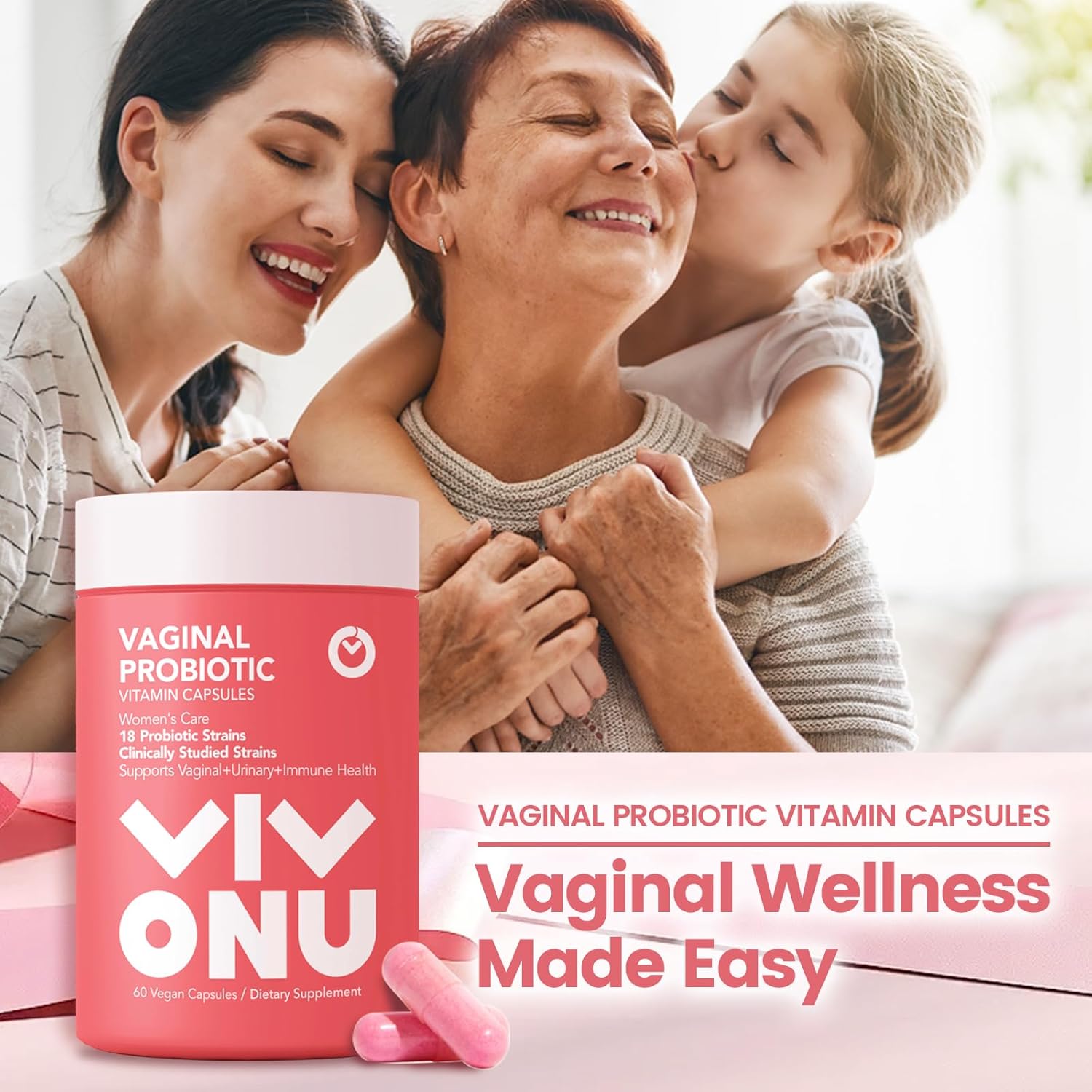 VivONU Women’s Probiotic – Salud Íntima, Digestiva e Inmunológica