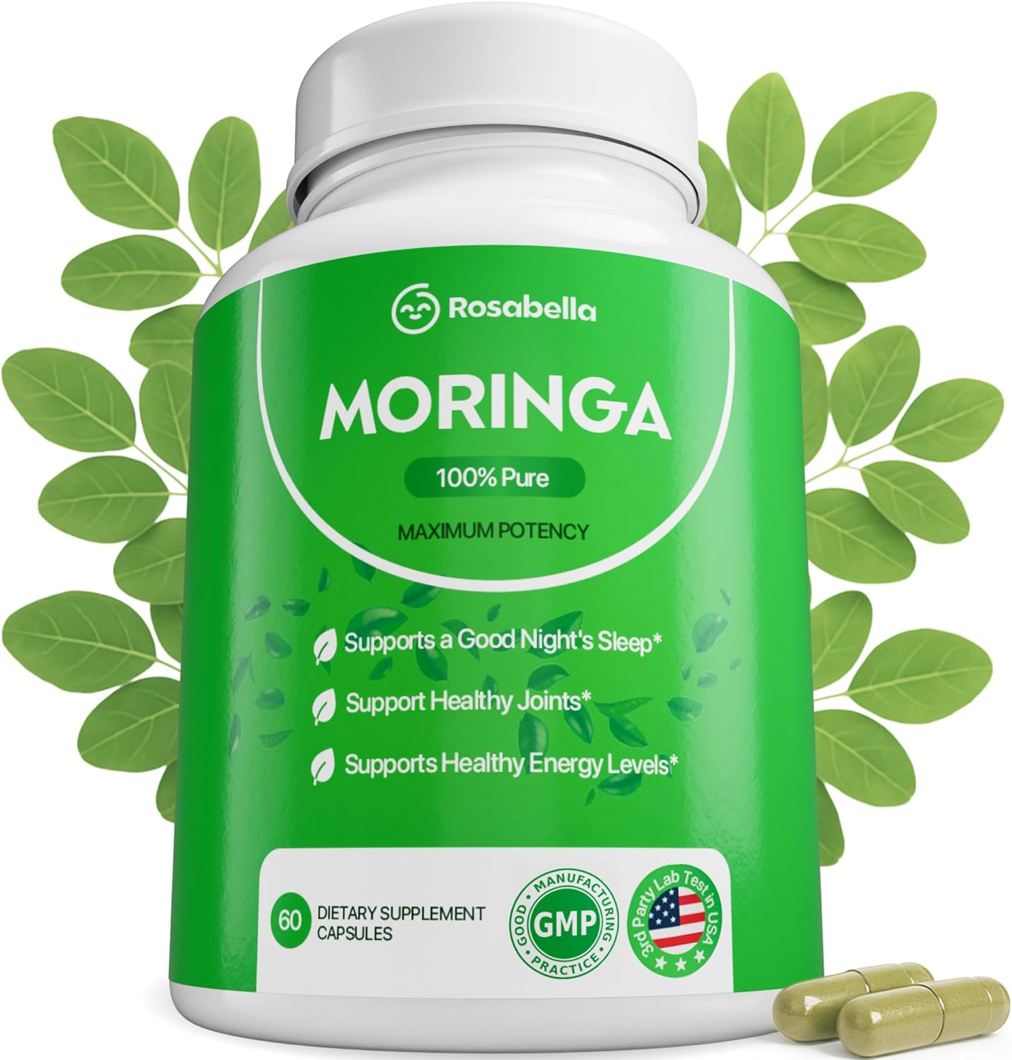 Moringa Rosabella – 60 Cápsulas | Energía y Bienestar Natural