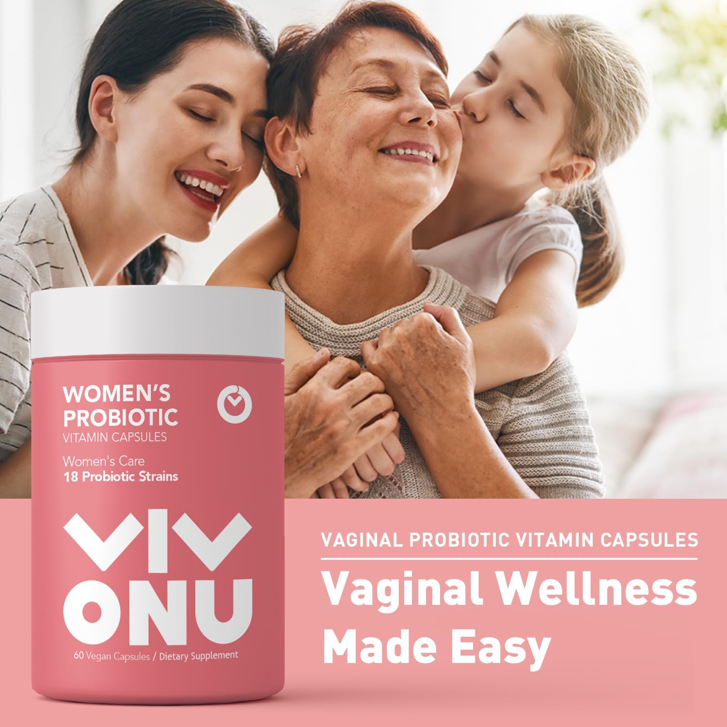 VivONU Women’s Probiotic – Salud Íntima, Digestiva e Inmunológica