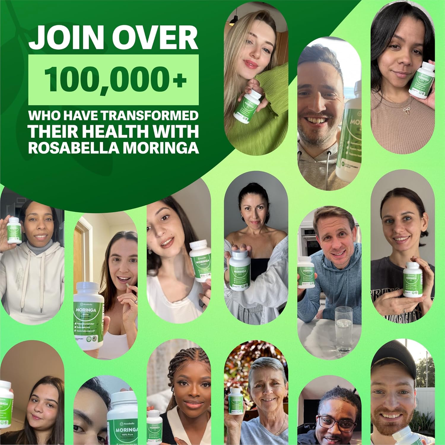 Moringa Rosabella – 60 Cápsulas | Energía y Bienestar Natural